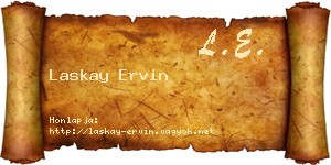 Laskay Ervin névjegykártya